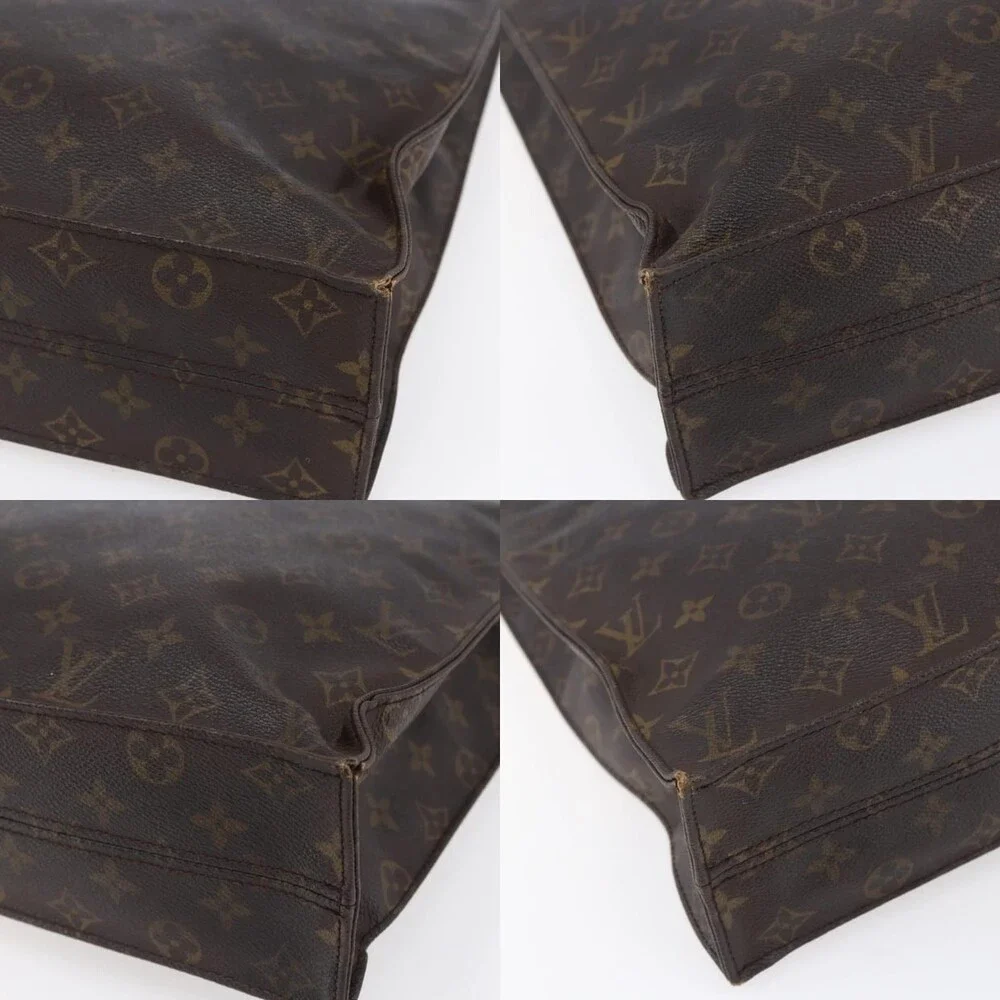Louis Vuitton Monogram Sac Plat Handbag Brown